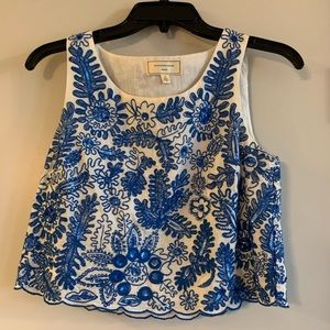 Anthro Cropped Blouse